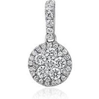 🦚 Halo-Anhänger mit lab-grown Diamanten, Weißgold, Platin 🦚 Halo-Anhänger mit lab-grown Diamanten, Weißgold, Platin