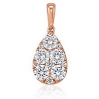 🦚 Roségoldener Tropfenanhänger mit lab grown Diamanten 🦚 Roségoldener Tropfenanhänger mit lab grown Diamanten