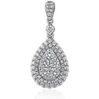 🦚 Lab grown Diamantanhänger Tropfen, Weißgold oder Platin 🦚 Lab grown Diamantanhänger Tropfen, Weißgold oder Platin