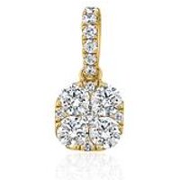 🦚 Diamantanhänger für Damen aus Gelbgold 🦚 Diamantanhänger für Damen aus Gelbgold