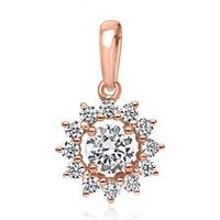 🦚 Halo Anhänger mit lab grown Diamanten aus Roségold 🦚 Halo Anhänger mit lab grown Diamanten aus Roségold