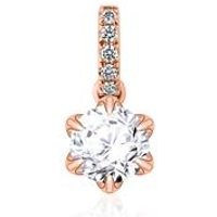 🦚 Diamant Anhänger für Ketten aus 14-karätigem Roségold 🦚 Diamant Anhänger für Ketten aus 14-karätigem Roségold