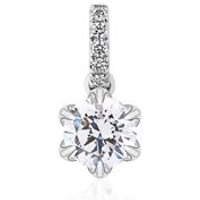 🦚 Anhänger aus 585er Weißgold mit Diamant, lab-grown 🦚 Anhänger aus 585er Weißgold mit Diamant, lab-grown