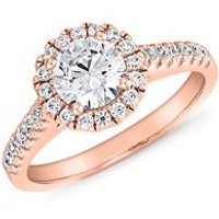 🦚 Halo-Ring mit lab grown Diamanten, Roségold 🦚 Halo-Ring mit lab grown Diamanten, Roségold