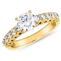 🦚 Goldener Diamantring für Damen, gravierbar 🦚 Goldener Diamantring für Damen, gravierbar