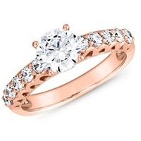 🦚 Verlobungsring mit Diamanten aus Roségold, gravierbar 🦚 Verlobungsring mit Diamanten aus Roségold, gravierbar