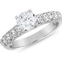 🦚 Verlobungsring mit Diamantbesatz aus Weißgold, Platin 🦚 Verlobungsring mit Diamantbesatz aus Weißgold, Platin