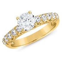 🦚 Goldener lab grown Diamantring für Damen 🦚 Goldener lab grown Diamantring für Damen