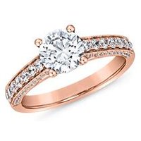 🦚 Gravierbarer Diamantring aus Roségold für Damen 🦚 Gravierbarer Diamantring aus Roségold für Damen