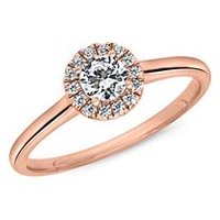 🦚 Roségoldener Halo Diamantring für Damen 🦚 Roségoldener Halo Diamantring für Damen