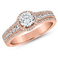 🦚 Gravierbarer Diamantring aus Roségold für Damen 🦚 Gravierbarer Diamantring aus Roségold für Damen