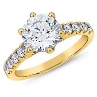 🦚 Gravierbarer Verlobungsring aus Gelbgold mit Diamanten 🦚 Gravierbarer Verlobungsring aus Gelbgold mit Diamanten