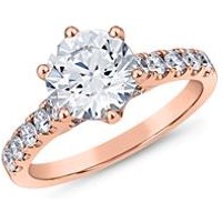 🦚 Roségoldener Diamantring für Damen, gravierbar 🦚 Roségoldener Diamantring für Damen, gravierbar