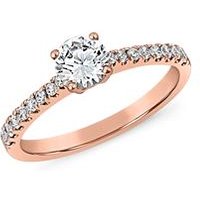 🦚 Gravierbarer Verlobungsring mit Diamanten aus Roségold 🦚 Gravierbarer Verlobungsring mit Diamanten aus Roségold