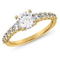 🦚 Goldener Verlobungsring mit lab grown Diamantbesatz 🦚 Goldener Verlobungsring mit lab grown Diamantbesatz