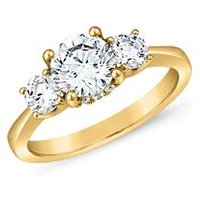 🦚 Goldener Verlobungsring Trinity mit lab grown Diamanten 🦚 Goldener Verlobungsring Trinity mit lab grown Diamanten