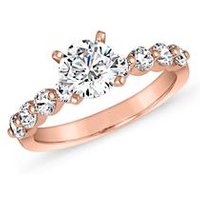 🦚 Diamantring aus Roségold für Damen, gravierbar 🦚 Diamantring aus Roségold für Damen, gravierbar