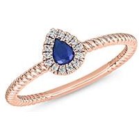 🦚 Roségold Ring mit Saphir und Brillanten 🦚 Roségold Ring mit Saphir und Brillanten