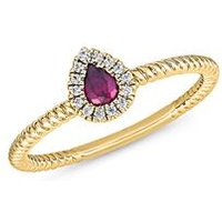 🦚 Rubin Ring für Damen aus Gold mit lab-grown Diamanten 🦚 Rubin Ring für Damen aus Gold mit lab-grown Diamanten