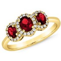 🦚 Ring für Damen aus Gold mit Rubinen und Diamanten 🦚 Ring für Damen aus Gold mit Rubinen und Diamanten