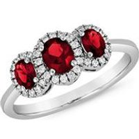 🦚 Ring aus Weißgold oder Platin mit Rubinen und Diamanten 🦚 Ring aus Weißgold oder Platin mit Rubinen und Diamanten