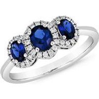 🦚 Saphir Ring für Damen mit laborgezüchteten Diamanten 🦚 Saphir Ring für Damen mit laborgezüchteten Diamanten