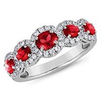 🦚 Rubin Ring aus Weißgold oder Platin mit Brillanten 🦚 Rubin Ring aus Weißgold oder Platin mit Brillanten