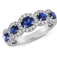 🦚 Ring für Damen mit Saphiren und Brillanten, lab-grown 🦚 Ring für Damen mit Saphiren und Brillanten, lab-grown