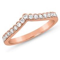 🦚 Damen V-Ring aus Roségold mit Brillanten 🦚 Damen V-Ring aus Roségold mit Brillanten