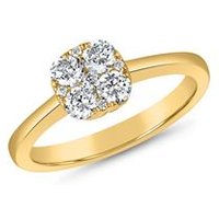 🦚 Damenring mit lab grown Diamanten aus Gelbgold 🦚 Damenring mit lab grown Diamanten aus Gelbgold