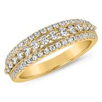 🦚 Goldener Gravurring für Damen mit Diamanten 🦚 Goldener Gravurring für Damen mit Diamanten