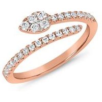 🦚 Offener Diamantring für Damen aus Roségold 🦚 Offener Diamantring für Damen aus Roségold