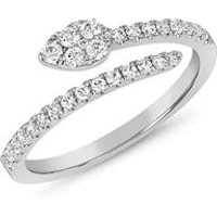 🦚 Offener Damenring mit Diamanten, Weißgold oder Platin 🦚 Offener Damenring mit Diamanten, Weißgold oder Platin