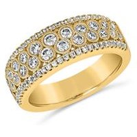 🦚 Gravierbarer Damenring mit Diamanten aus Gelbgold 🦚 Gravierbarer Damenring mit Diamanten aus Gelbgold