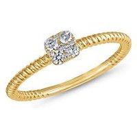 🦚 Gelbgoldener lab grown Diamantring für Damen 🦚 Gelbgoldener lab grown Diamantring für Damen