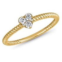 🦚 Goldener Damenring mit Herz, Diamanten 🦚 Goldener Damenring mit Herz, Diamanten