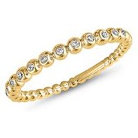 🦚 Goldener Kugelring mit Diamanten für Damen 🦚 Goldener Kugelring mit Diamanten für Damen