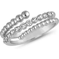 🦚 Offener Damenring mit Diamanten, Weißgold oder Platin 🦚 Offener Damenring mit Diamanten, Weißgold oder Platin