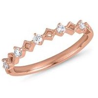 🦚 Damenring aus Roségold mit Diamanten, gravierbar 🦚 Damenring aus Roségold mit Diamanten, gravierbar