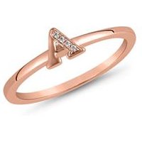 🦚 Initialen Ring mit Diamanten aus Roségold 🦚 Initialen Ring mit Diamanten aus Roségold