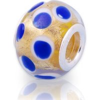 🦚 Glas Bead mit 925 Sterling Silber Fassung 🦚 Glas Bead mit 925 Sterling Silber Fassung