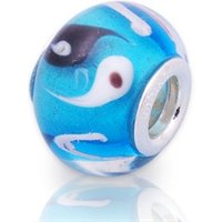 🦚 Glas Bead mit 925 Sterling Silber Fassung 🦚 Glas Bead mit 925 Sterling Silber Fassung