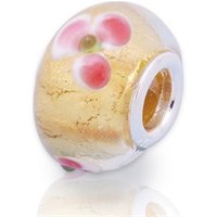 🦚 Glas Bead mit 925 Sterling Silber Fassung 🦚 Glas Bead mit 925 Sterling Silber Fassung