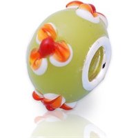 🦚 Glas Bead mit 925 Sterling Silber Fassung 🦚 Glas Bead mit 925 Sterling Silber Fassung