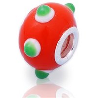 🦚 Glas Bead mit 925 Sterling Silber Fassung 🦚 Glas Bead mit 925 Sterling Silber Fassung