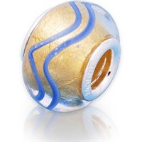 🦚 Glas Bead mit 925 Sterling Silber Fassung 🦚 Glas Bead mit 925 Sterling Silber Fassung