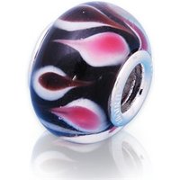 🦚 Glas Bead mit 925 Sterling Silber Fassung 🦚 Glas Bead mit 925 Sterling Silber Fassung