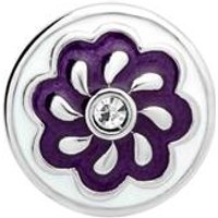 🦚 Button Emaille Zirkonia blau-weiß 🦚 Button Emaille Zirkonia blau-weiß