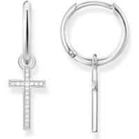 🦚 Creolen Kreuz aus 925er Silber Zirkonia 🦚 Creolen Kreuz aus 925er Silber Zirkonia