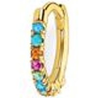 🦚 Einzelne Creole aus Sterlingsilber, vergoldet 🦚 Einzelne Creole aus Sterlingsilber, vergoldet